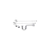 Mountain Plumbing - Lavatory Supply Kit - Brass Cross Handle with 1/4 Turn Ball Valve (MT621-NL) - Angle, P-Trap 1-1/4'' - English Bronze
