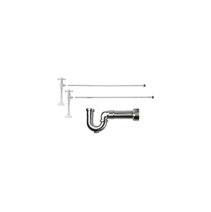 Mountain Plumbing - Lavatory sweat supply kit with New England/Mass - Unlacquered Brass