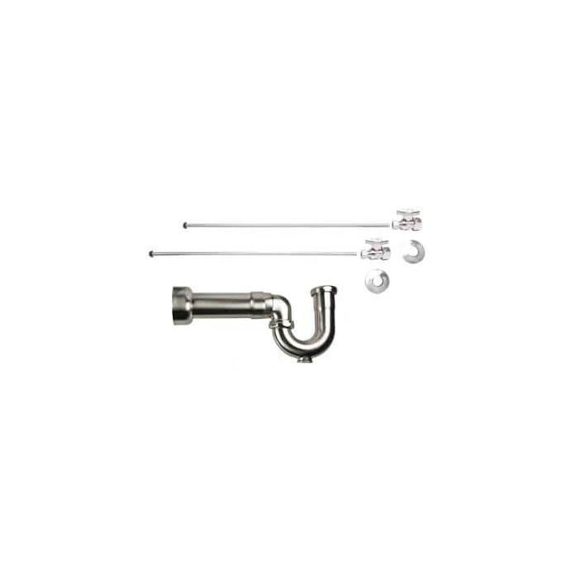 Mountain Plumbing - Lavatory Supply Kit - Brass Oval Handle with 1/4 Turn Ball Valve (MT410-NL) - Straight, Massachusetts P-Trap - Venetian Bronze