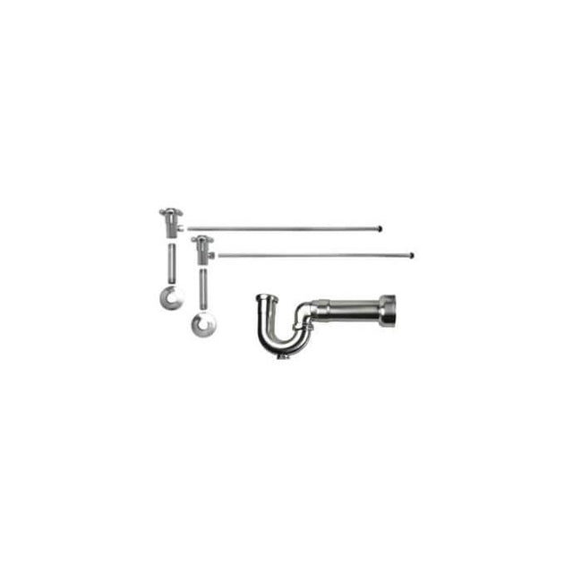 Mountain Plumbing - Lavatory Supply Kit - Brass Cross Handle with 1/4 Turn Ceramic Disc Cartridge Valve (MT4001X-NL) - Angle, Massachusetts P-Trap - Venetian Bronze