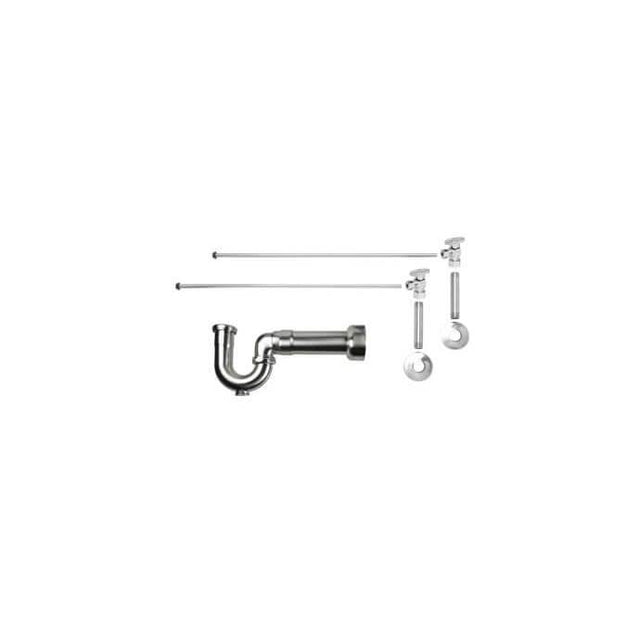 Mountain Plumbing - Lavatory Supply Kit - Brass Oval Handle with 1/4 Turn Ball Valve (MT401-NL) - Angle, Massachusetts P-Trap - Venetian Bronze