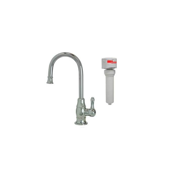 Mountain Plumbing - Point-of-Use Drinking Faucet with Traditional Curved Body & Curved Handle & Mountain Pure Water Filtration System - Champagne Bronze