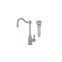 Mountain Plumbing - Point-of-Use Drinking Faucet with Traditional Double Curved Body & Curved Handle & Mountain Pure Water Filtration System - Antique Brass