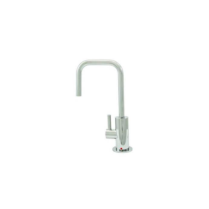 Mountain Plumbing - Hot Water Faucet with Contemporary Round Body & Handle (90Â° Spout) - White