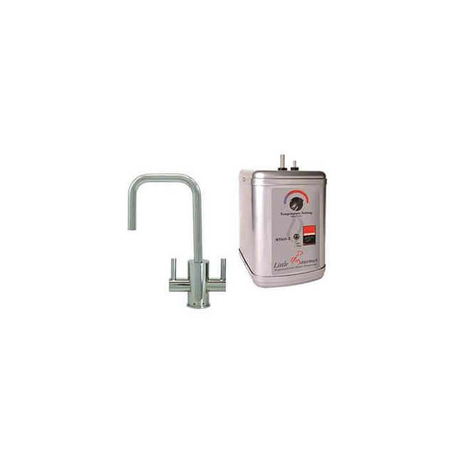 Mountain Plumbing - Hot & Cold Water Faucet with Contemporary Round Body & Handles (90Â° Spout) & Little Gourmet Premium Hot Water Tank - Venetian Bronze