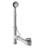 Mountain Plumbing - Schedule 20 1-1/2'' Tubular ABS Cable Operated Bath Waste & Overflow with Patented Flexible Overflow Neck for 12'' to 22'' Tub Depths - No Finish