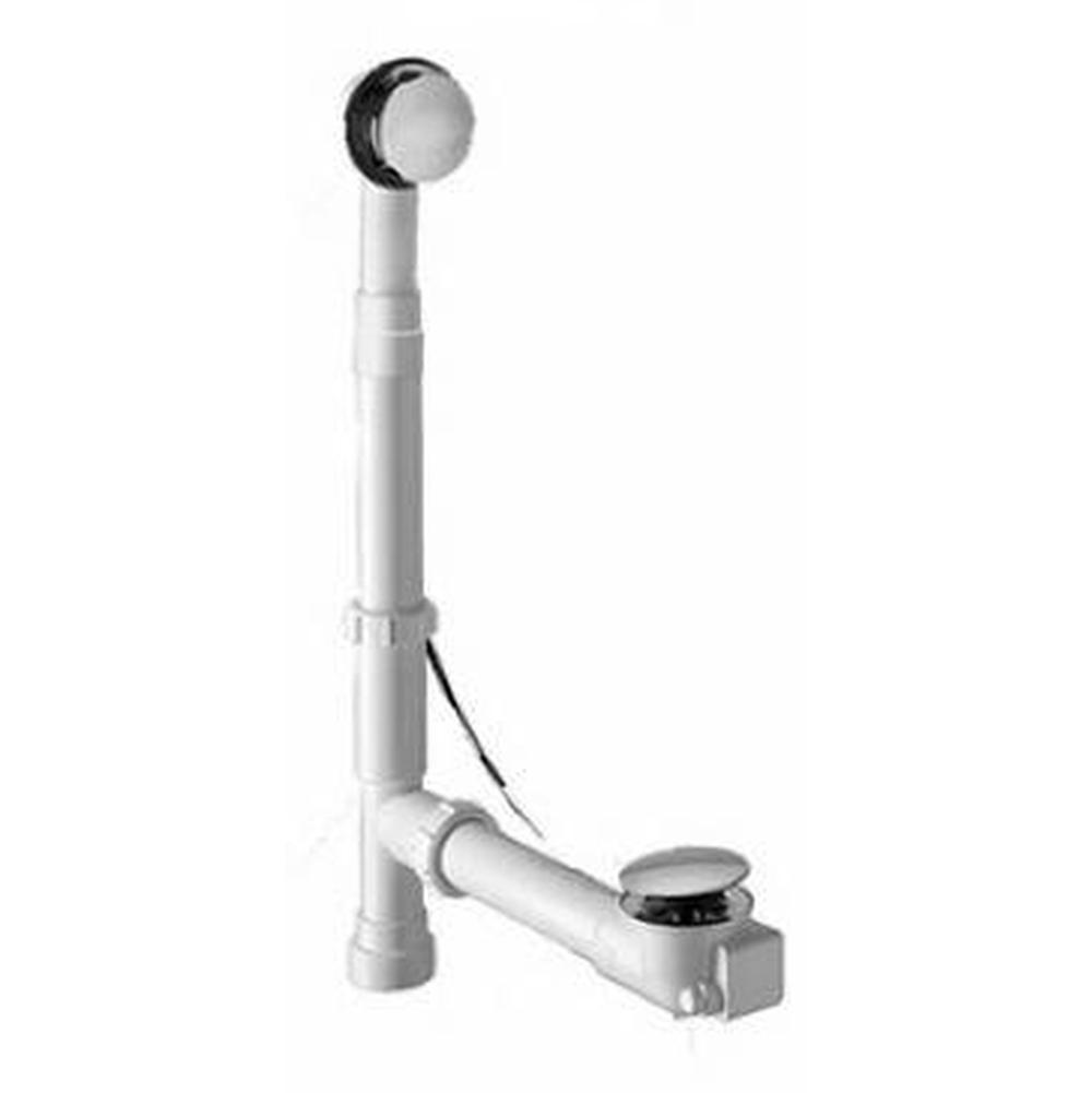 Mountain Plumbing - Schedule 20 1-1/2'' Tubular ABS Cable Operated Bath Waste & Overflow with Patented Flexible Overflow Neck for 22'' to 28'' Tub Depths - Biscuit