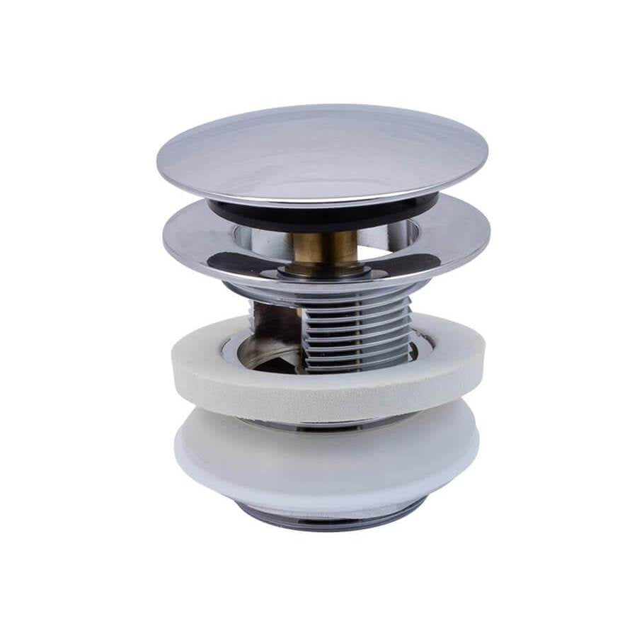 Mountain Plumbing - EZ-ClickE Bath Tub Drain with Overflow (drain tube not included) - Tuscan Brass