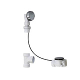 Mountain Plumbing - Schedule 40 PVC Cable Operated Bath Waste & Overflow Drain with Patented Flexible Overflow Neck for 12'' to 22'' Tub Depths - Black Nickel