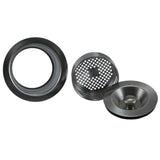 Mountain Plumbing - 3-in-1 Complete Stopper & Strainer Unit Waste Disposer Trim 1/4 Extended Flange - Brushed Nickel