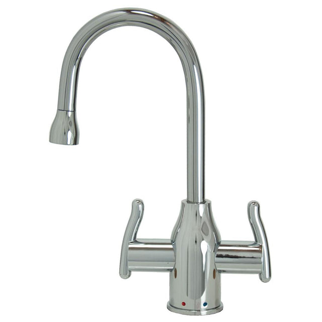 Mountain Plumbing - Hot & Cold Water Faucet with Modern Curved Body & Handles - Venetian Bronze