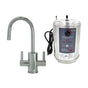 Mountain Plumbing - Hot & Cold Water Faucet with Contemporary Round Body & Handles & Little Gourmet Premium Hot Water Tank - Antique Brass