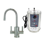 Mountain Plumbing - Hot & Cold Water Faucet with Contemporary Round Body & Handles & Little Gourmet Premium Hot Water Tank - Venetian Bronze