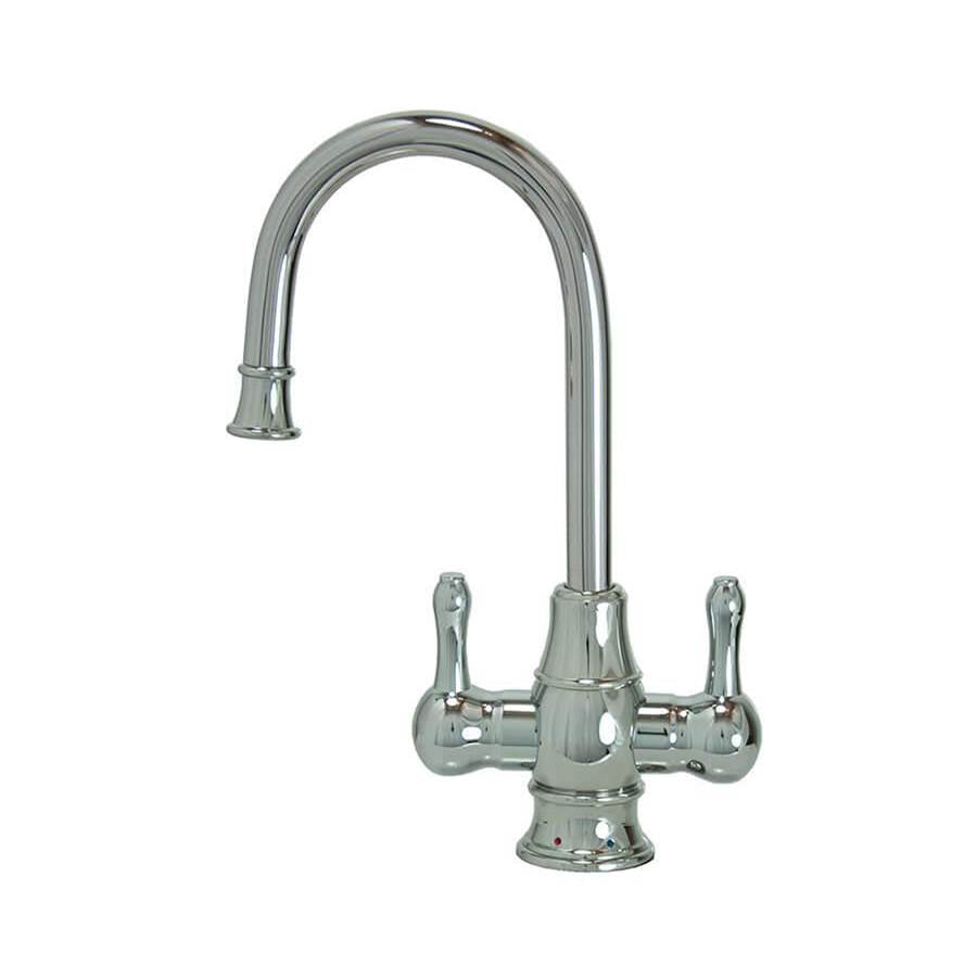 Mountain Plumbing - Hot & Cold Water Faucet with Traditional Curved Body & Curved Handles - Polished Gold