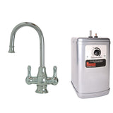 Mountain Plumbing - Hot & Cold Water Faucet with Traditional Curved Body & Curved Handles & Little Gourmet Premium Hot Water Tank - Venetian Bronze