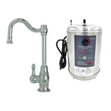 Mountain Plumbing - Hot Water Faucet with Traditional Double Curved Body & Curved Handle & Little Gourmet Premium Hot Water Tank - Polished Copper