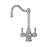 Mountain Plumbing - Hot & Cold Water Faucet with Traditional Double Curved Body & Curved Handles - Unlacquered Brass