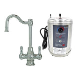 Mountain Plumbing - Hot & Cold Water Faucet with Traditional Double Curved Body & Curved Handles & Little Gourmet Premium Hot Water Tank