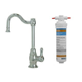 Mountain Plumbing - Point-of-Use Drinking Faucet with Traditional Double Curved Body & Curved Handle & Mountain Pure Water Filtration System - Polished Brass