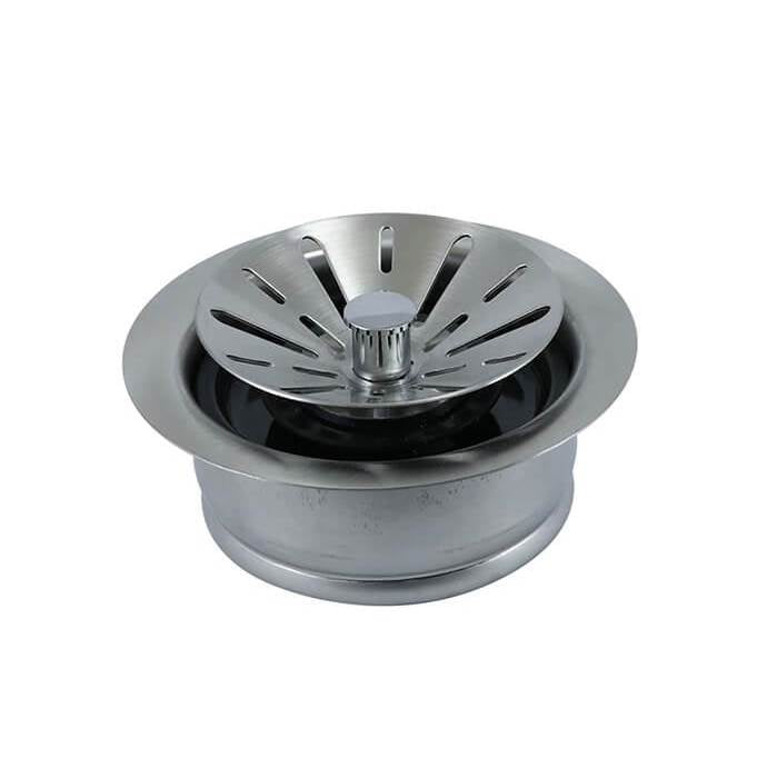 Mountain Plumbing - Contemporary 1/4 Complete Stopper & Strainer Unit Waste Disposer Trim - Brushed Stainless Steel