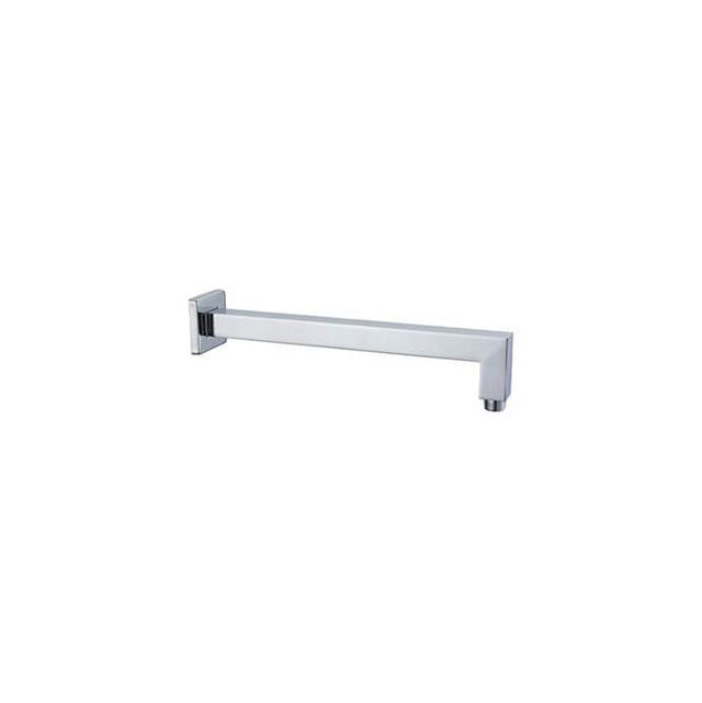 Mountain Plumbing - Square 90Â° Wall Rain Arm (16'') - Unlacquered Brass