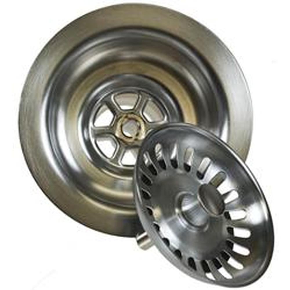 Mountain Plumbing - 3-1/2'' Deluxe All Metal Kitchen Sink Strainer - Polished Nickel