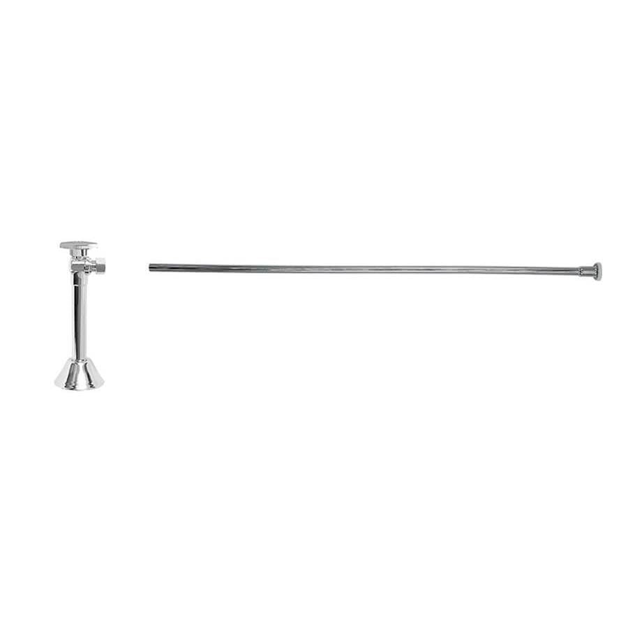 Mountain Plumbing - Toilet Supply Kit - Brass Oval Handle with 1/4 Turn Ball Valve (MT316-NL) - Angle Sweat, Flat Head Riser - Pewter
