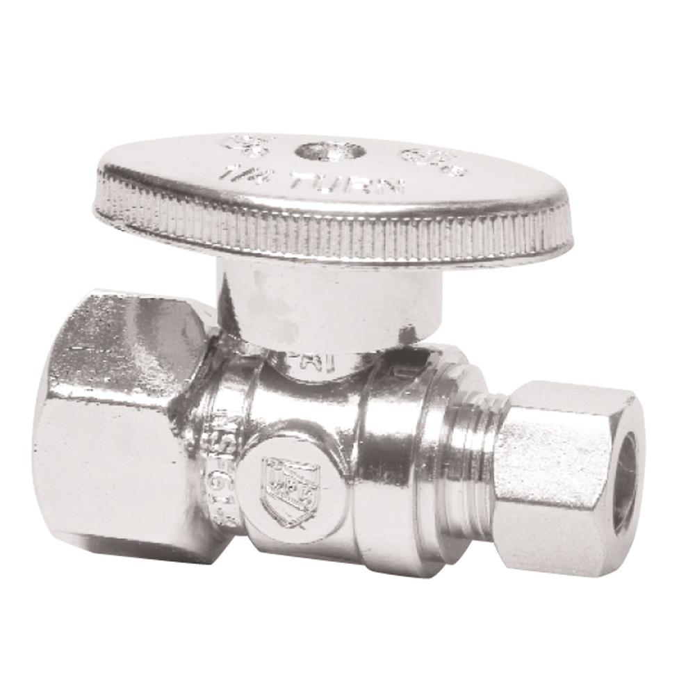 Mountain Plumbing - Brass Oval Handle with 1/4 Turn Ball Valve - Lead Free - Straight (1/2'' Compression) - Venetian Bronze