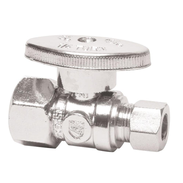 Mountain Plumbing - Brass Oval Handle with 1/4 Turn Ball Valve - Lead Free - Straight (1/2'' Compression) - Venetian Bronze