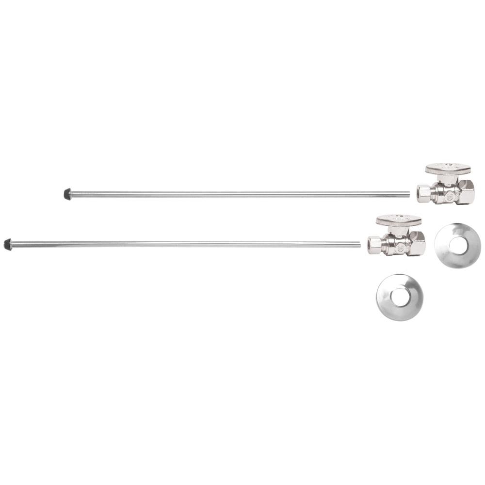 Mountain Plumbing - Lavatory Supply Kit - Brass Oval Handle with 1/4 Turn Ball Valve (MT410-NL) - Straight, No Trap - Venetian Bronze