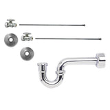 Mountain Plumbing - Lavatory Supply Kit - Brass Oval Handle with 1/4 Turn Ball Valve (MT410-NL) - Straight, P-Trap 1-1/4''