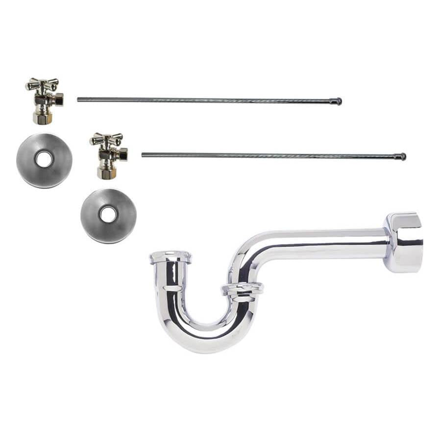 Mountain Plumbing - Lavatory Supply Kit - Brass Cross Handle with 1/4 Turn Ball Valve (MT621-NL) - Angle, P-Trap 1-1/4'' - Weathered Copper