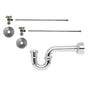 Mountain Plumbing - Lavatory Supply Kit - Brass Cross Handle with 1/4 Turn Ball Valve (MT621-NL) - Angle, P-Trap 1-1/2'' - French Gold