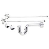 Mountain Plumbing - Lavatory Supply Kit - Brass Cross Handle with 1/4 Turn Ball Valve (MT621-NL) - Angle, P-Trap 1-1/2'' - Venetian Bronze