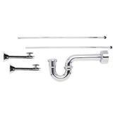 Mountain Plumbing - Lavatory Supply Kit - Brass Oval Handle with 1/4 Turn Ball Valve (MT317-NL) - Straight Sweat, P-Trap 1-1/4'' - Venetian Bronze