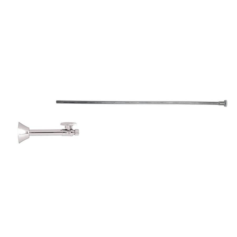 Mountain Plumbing - Toilet Supply Kit - Brass Oval Handle with 1/4 Turn Ball Valve (MT317-NL) - Straight Sweat, Flat Head Riser