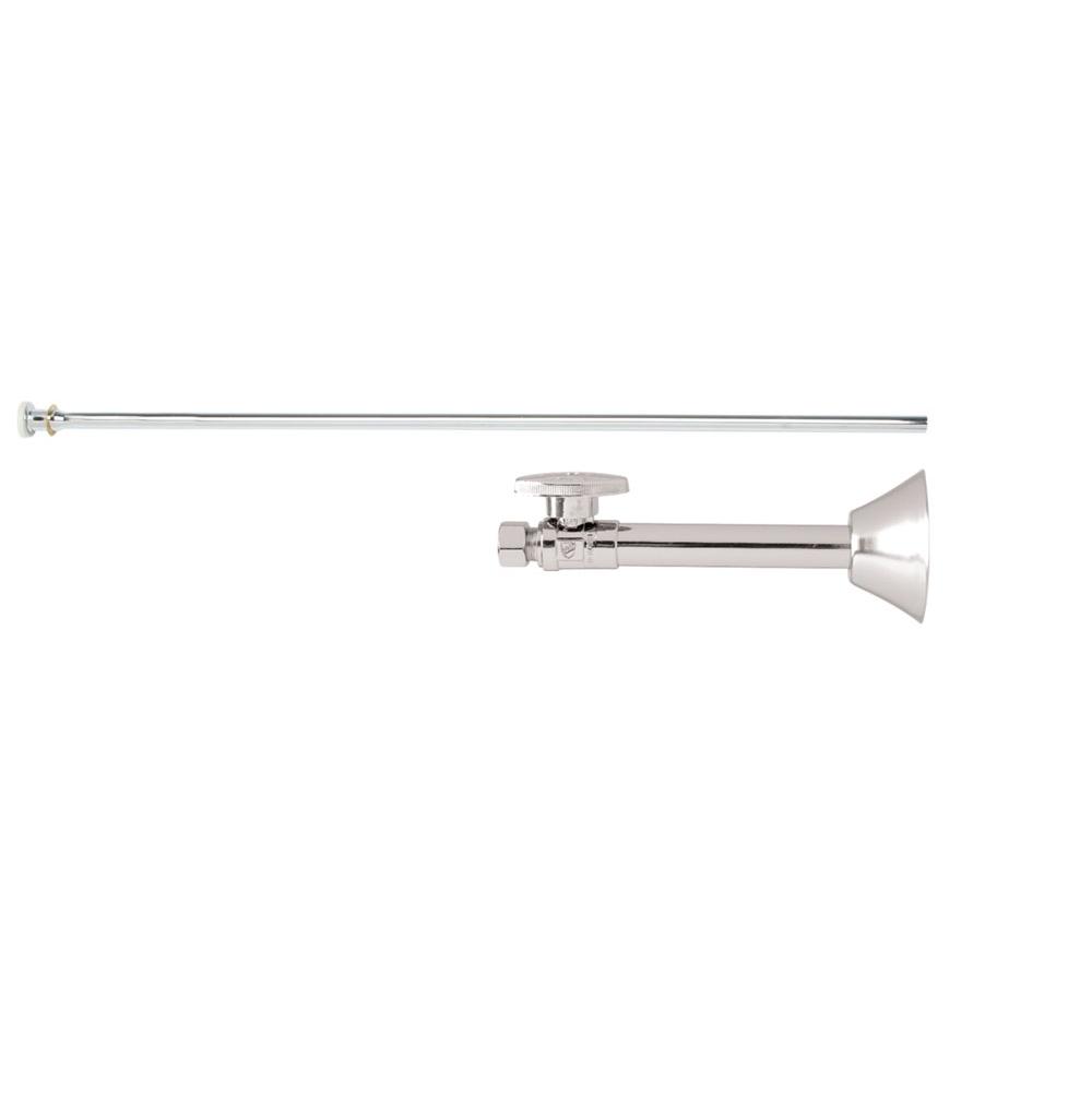 Mountain Plumbing - Toilet Supply Kit - Brass Oval Handle with 1/4 Turn Ball Valve (MT317-NL) - Straight Sweat, Flat Head Riser - Venetian Bronze