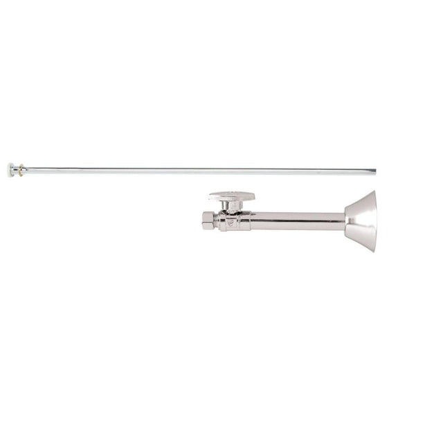 Mountain Plumbing - Toilet Supply Kit - Brass Oval Handle with 1/4 Turn Ball Valve (MT317-NL) - Straight Sweat, Flat Head Riser - Venetian Bronze