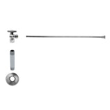 Mountain Plumbing - Toilet Supply Kit - Brass Oval Handle with 1/4 Turn Ball Valve (MT401-NL) - Angle, Flat Head Riser - Satin Brass