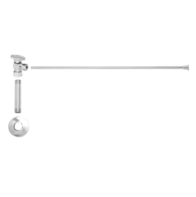 Mountain Plumbing - Toilet Supply Kit - Brass Oval Handle with 1/4 Turn Ball Valve (MT401-NL) - Angle, Flat Head Riser - Venetian Bronze