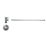 Mountain Plumbing - Toilet Supply Kit - Mini Lever Handle with 1/4 Turn Ball Valve (MT521-NL) - Angle, Flat Head Riser - Unlacquered Brass