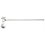 Mountain Plumbing - Toilet Supply Kit - Brass Cross Handle with 1/4 Turn Ball Valve (MT621-NL) - Angle, Flat Head Riser - White