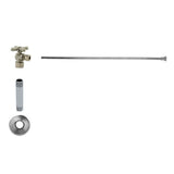 Mountain Plumbing - Toilet Supply Kit - Brass Cross Handle with 1/4 Turn Ball Valve (MT616-NL) - Angle, Flat Head Riser