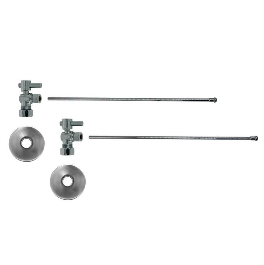 Mountain Plumbing - Lavatory Supply Kit - Mini Lever Handle with 1/4 Turn Ball Valve (MT521-NL) - Angle, No Trap - Satin Gold