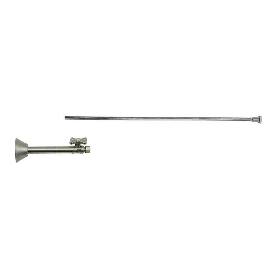 Mountain Plumbing - Toilet Supply Kit - Brass Cross Handle with 1/4 Turn Ball Valve (MT631-NL) - Straight Sweat, Flat Head Riser - Satin Gold