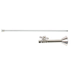 Mountain Plumbing - Toilet Supply Kit - Brass Cross Handle with 1/4 Turn Ball Valve (MT631-NL) - Straight Sweat, Flat Head Riser - Venetian Bronze