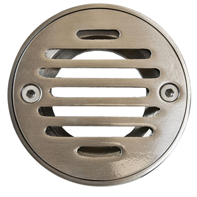 Mountain Plumbing - 4'' Round Solid Nickel Bronze Plated Grid Shower Drain - Venetian Bronze