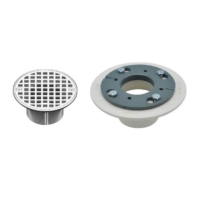 Mountain Plumbing - 4'' Round Complete Shower Drain - ABS