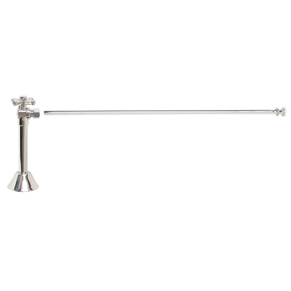 Mountain Plumbing - Toilet Supply Kit - Brass Cross Handle with 1/4 Turn Ball Valve (MT629-NL) - Angle Sweat, Flat Head Riser - Venetian Bronze