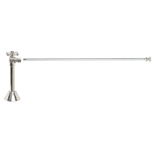 Mountain Plumbing - Toilet Supply Kit - Brass Cross Handle with 1/4 Turn Ball Valve (MT629-NL) - Angle Sweat, Flat Head Riser - Venetian Bronze